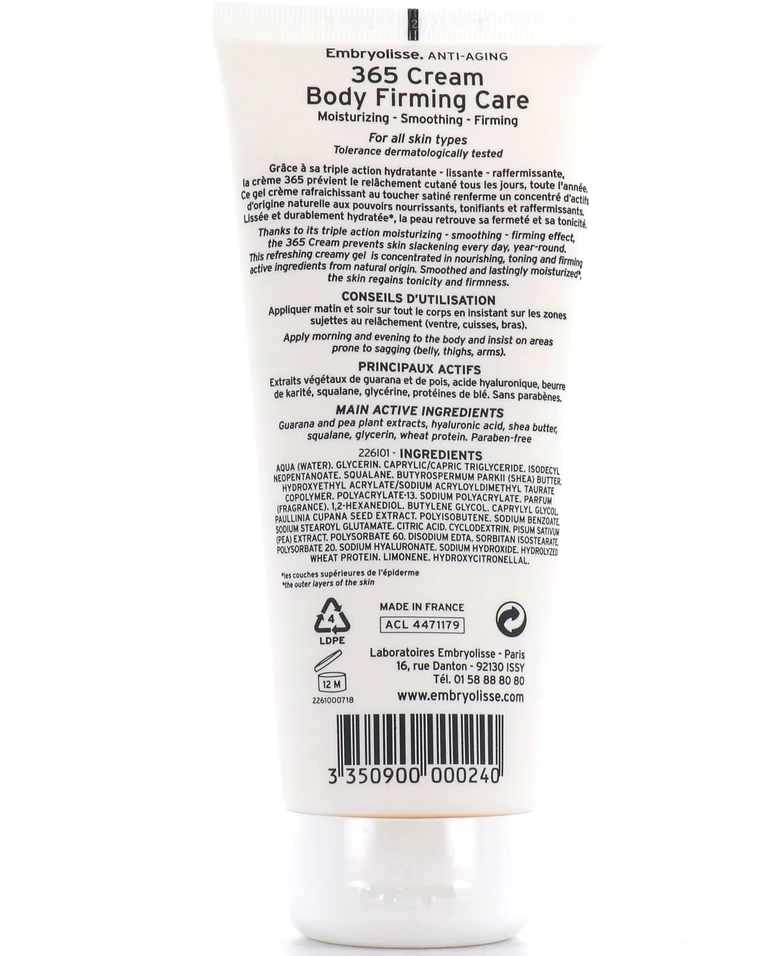 Embryolisse Anti-Ageing 365 Creme stangrinantis kūno kremas, 200 ml
