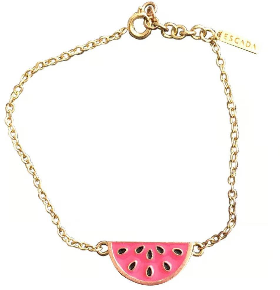 Escada, Summer Limited Edition - Sorbetto Rosso, Melon, Base Metal Bracelet, 11939595, 17 cm, Gold, For Women