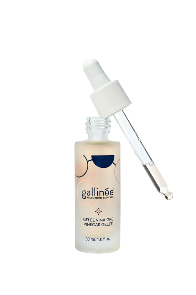 „Gallinee Microbiome Skincare“ prebiotikų, probiotikų ir postbiotikų serumas nuo spuogų veidui, 30 ml