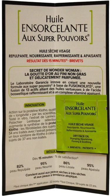 Garancia, kerinčių supergalių aliejus, botaniniai ekstraktai, raminamasis / drėkinamasis, dieninis / naktinis aliejus, veidui