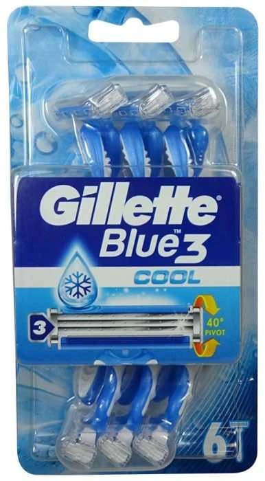 Gillette Blue3 Cool Razor peiliukai, 6 vnt.