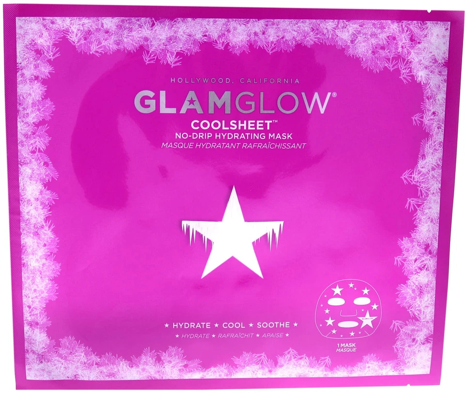 „GlamGlow“, nenulašanti, drėkinamoji lakštinė kaukė veidui