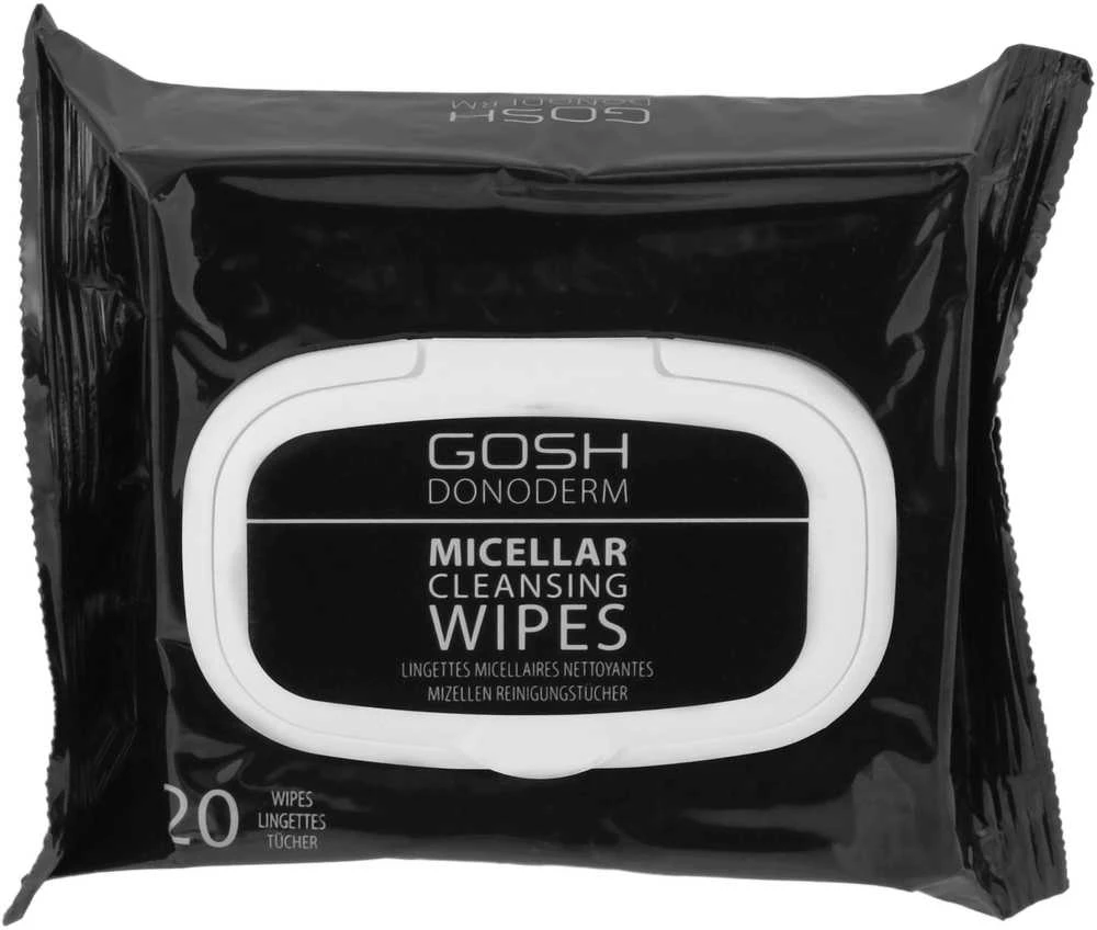 Gosh Donoderm makiažo valiklis Wipes, 20 vnt.