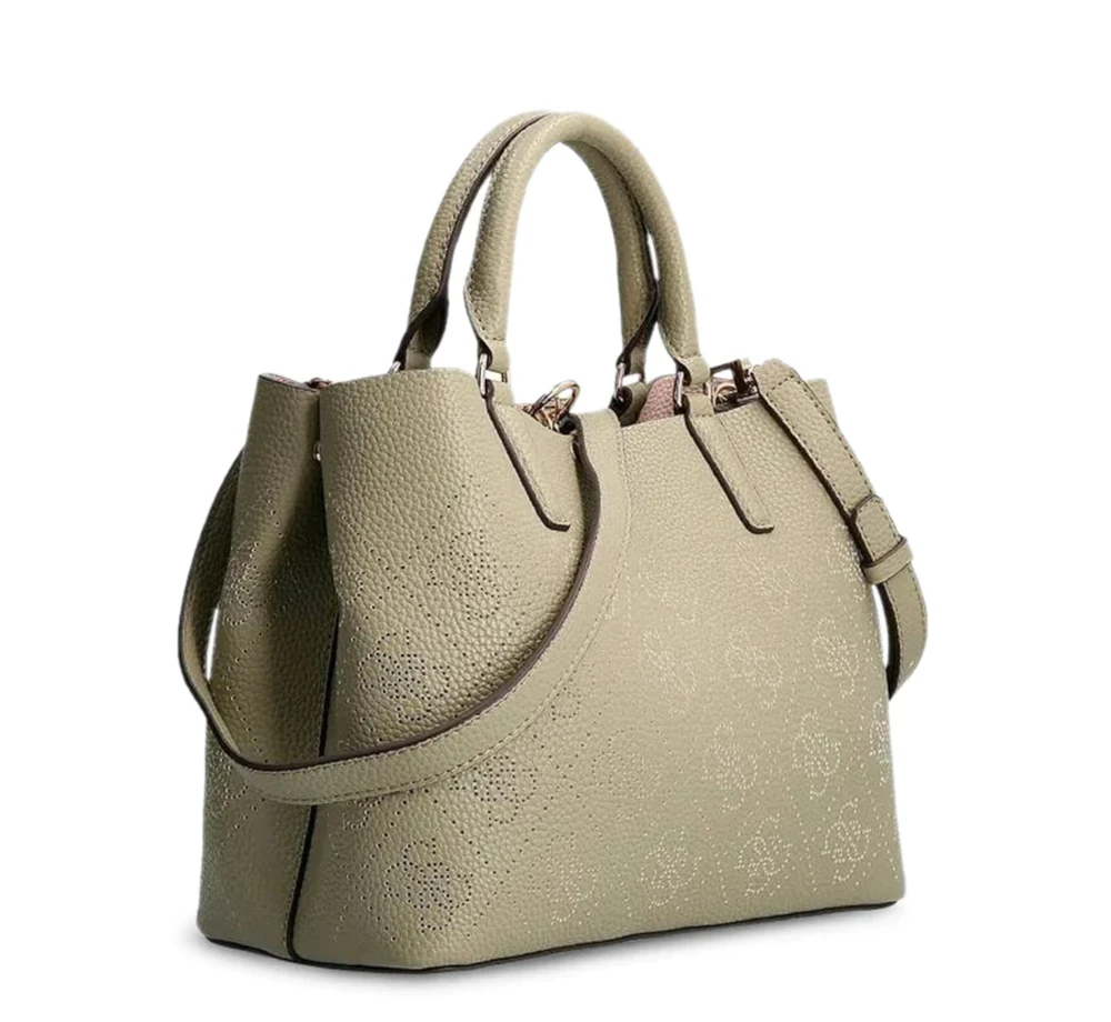 Guess, Amara, poliuretano tekstilinė rankinė, 4G logotipas, Žalias, HWSG8493060, 29 x 22 x 14 cm
