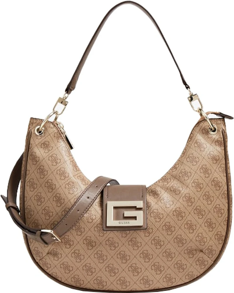 Guess, Brightside, poliuretano tekstilinis krepšys, Hobo Latte, moterims