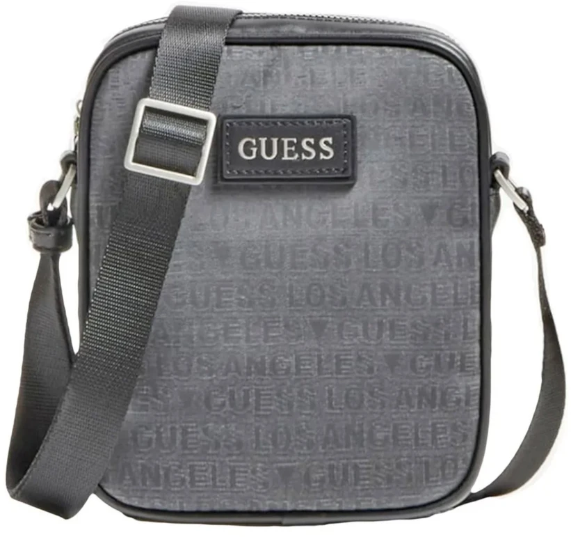 Guess, Dan, Dokumentų dėklas, Tekstilinis krepšys per petį, Juodas, HMDLJCP0317, Vyrams