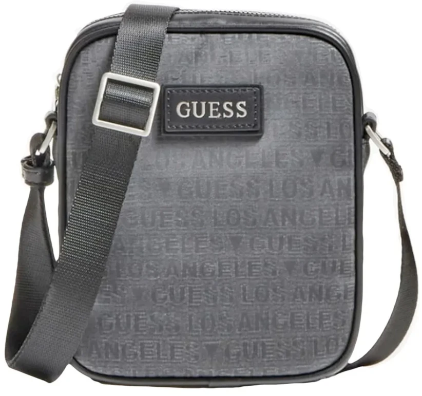 Guess, Dan, Dokumentų dėklas, Tekstilinis krepšys per petį, Juodas, HMDLJCP0317, Vyrams