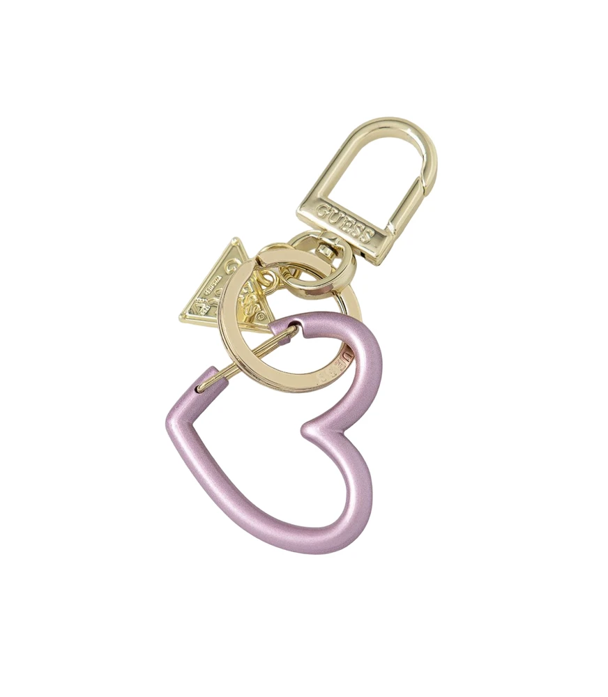 Guess, Guess, širdelės formos, metalinis raktų pakabukas, RW7424, Violetinė
