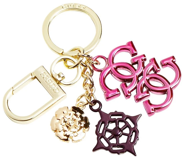 Guess, Guess, Multi, Metal Keyring, RW7427, Fuchsia