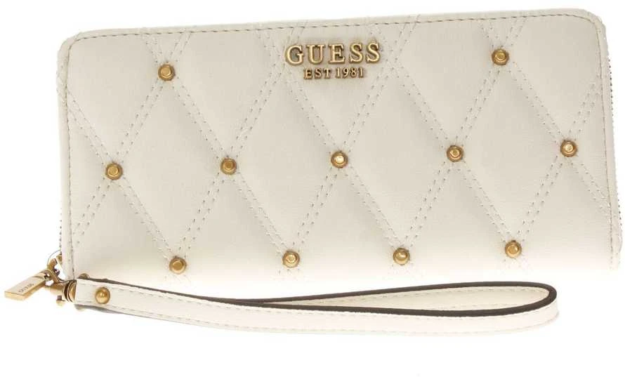 Guess, Guess, Tekstilinė piniginė, SLG su dideliu užtrauktuku, SWQS8553460, Dramblio kaulo spalvos, Moterims