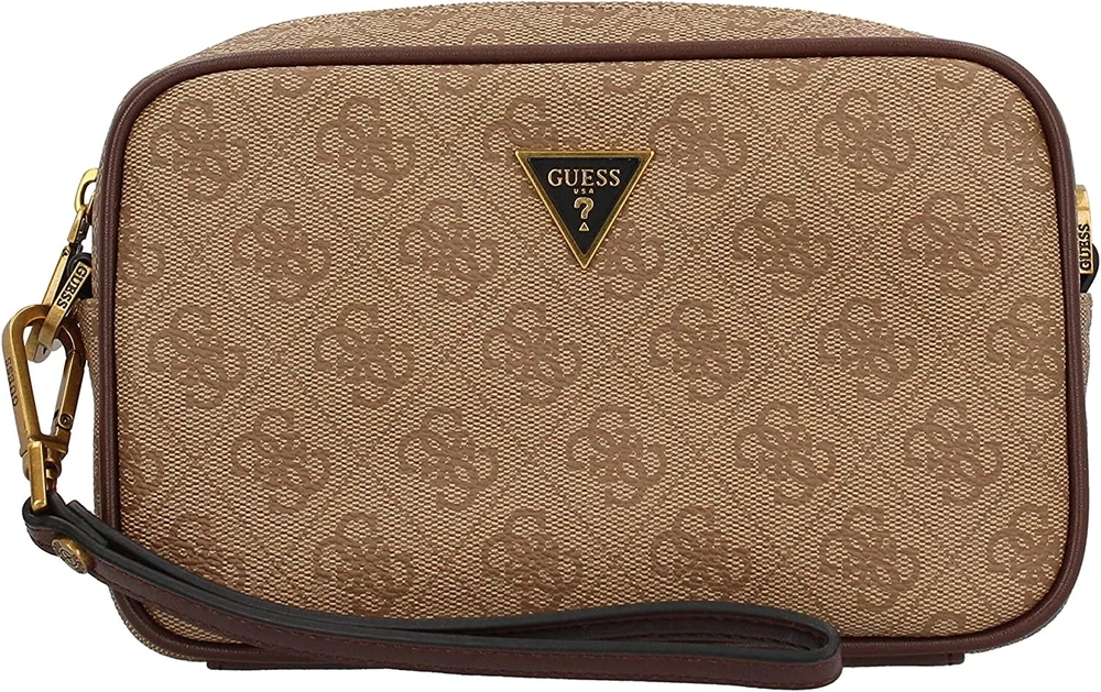 Guess, Vezzola, maža, poliuretano tekstilinė rankinė per petį, ruda, GU154H046-O11, 13x20x5 cm, unisex