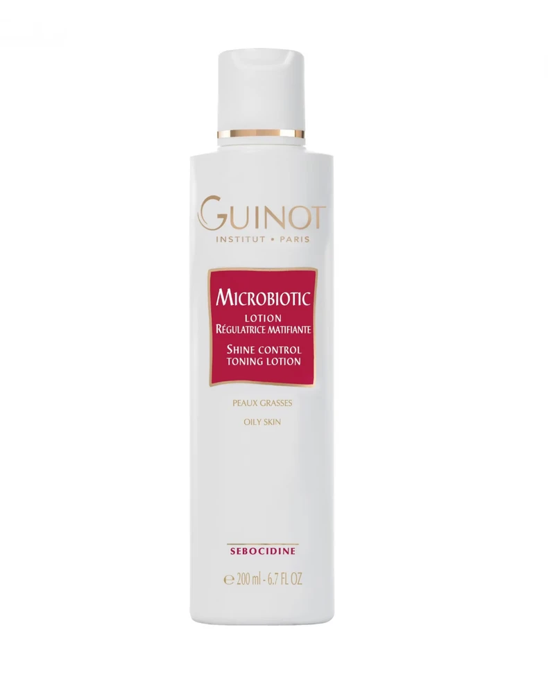 Guinot Guinot, mikrobiotas, sebocidinas, reguliuojantis riebalų kiekį, diena ir naktis, losjonas, veidui, 200 ml moterims