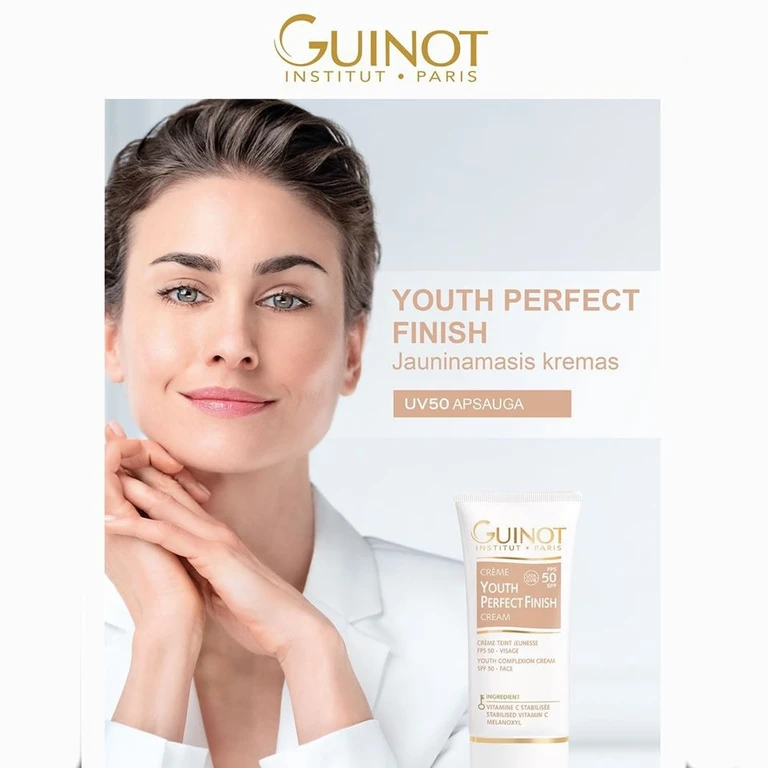 Guinot Youth Perfect Finish Universal, SPF 50 Skystas makiažo pagrindas, 30 ml