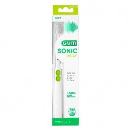 Dantų šepetėlis "Gum Sonic Daily" akumuliatorinis baltas šepetėlis