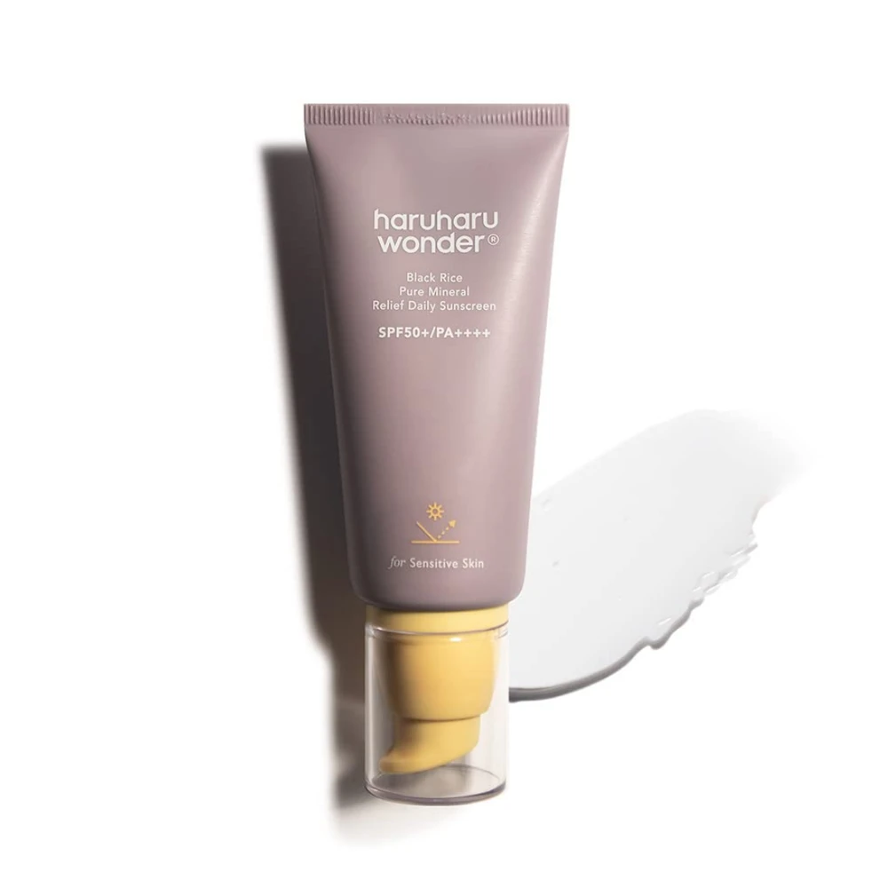Haruharu Wonder Black Rice Pure Mineral Sunscreen SPF 50+, veido kremas nuo saulės, 50 ml