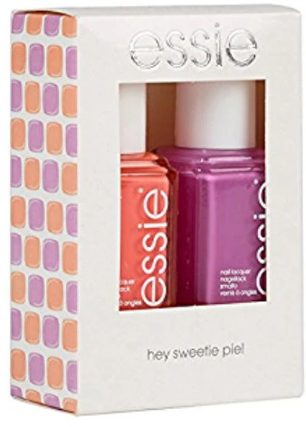 Sveiki, mieloji pyragėli! Essie rinkinys: nagų lakas, veganiškas, blizgus, nagų lakas, 36, grenadino purslai, 13,5 ml + nagų lakas