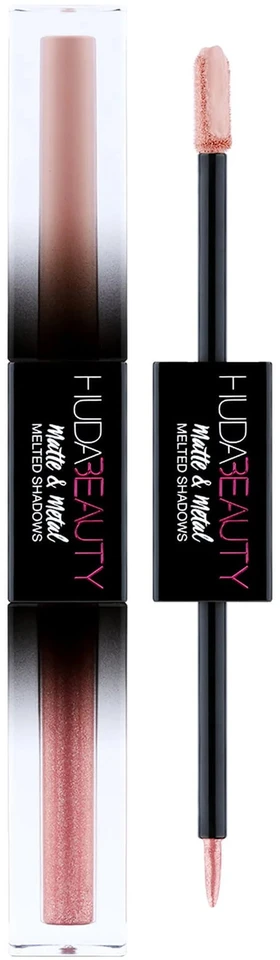 „Huda Beauty Matte & Metal“ skysti akių šešėliai, cinamono skrebučiai, 4 ml