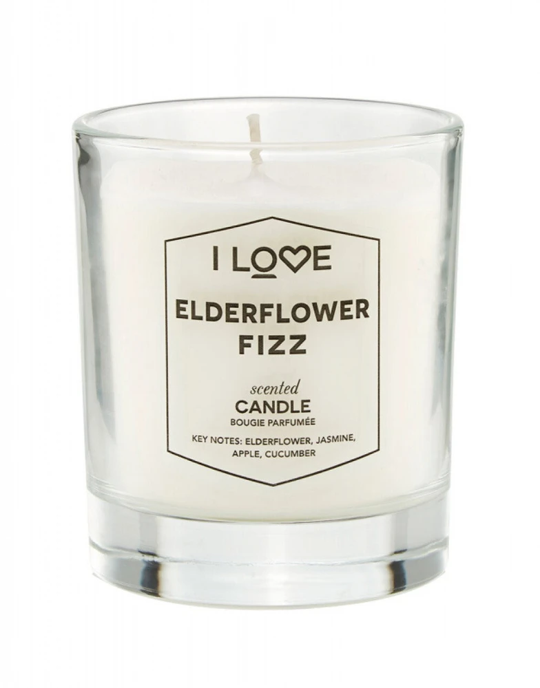 „I Love Elderflower Fizz“ aviečių kvapioji žvakė, 160 g