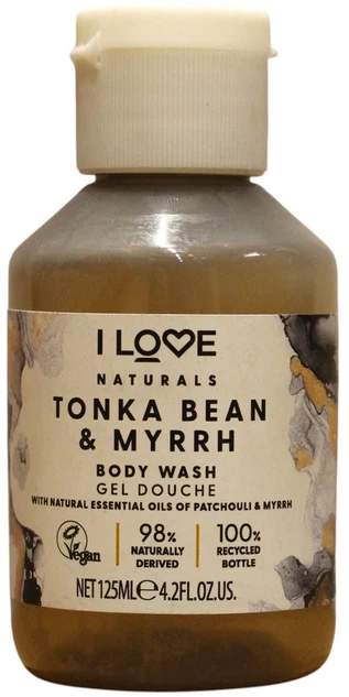 I Love Naturals Collection Vegan Tonka Bean & Myrrh Hydrating Dušo želė For All Skin Types, 125 ml