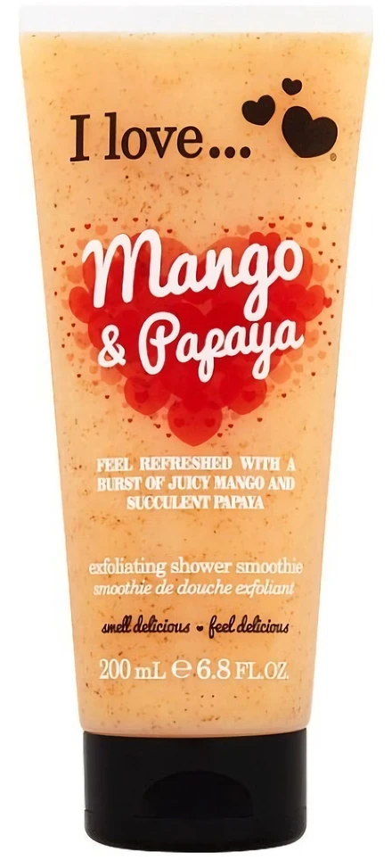 I Love Originals Mango & Papaya Exfoliating Dušo želė For All Skin Types, 200 ml