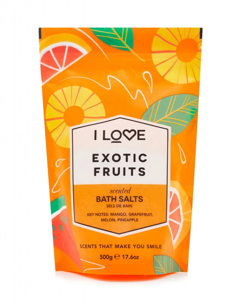 „I Love Signature Collection“ egzotinių vaisių vonios druska, 500g
