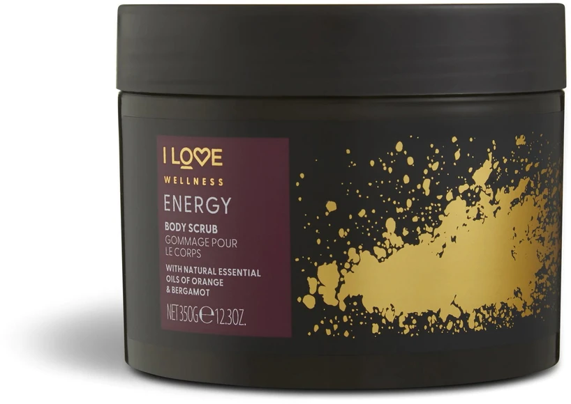 „I Love“, „Wellness Energy“, veganiškas, šveičiamasis kūno šveitiklis, 350 g
