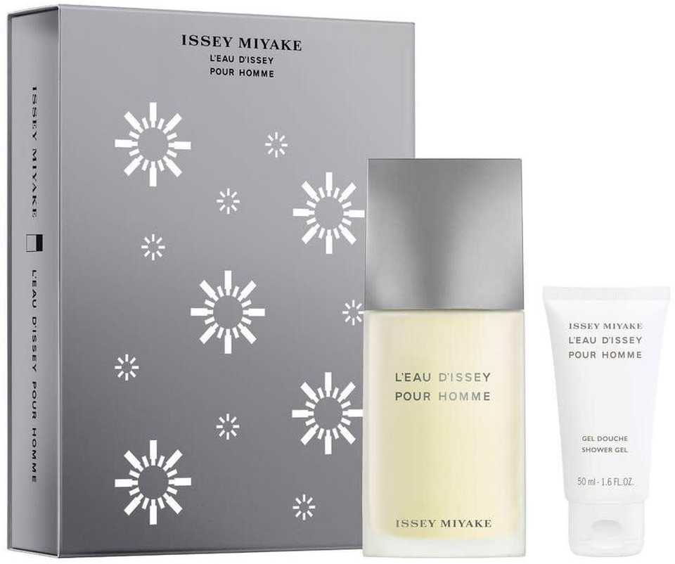 Issey Miyake Dissey Homme Eau De Toilette 125ml + dušo želė 50ml + tualetinis vanduo 15ml rinkinys vyrams 3 vnt