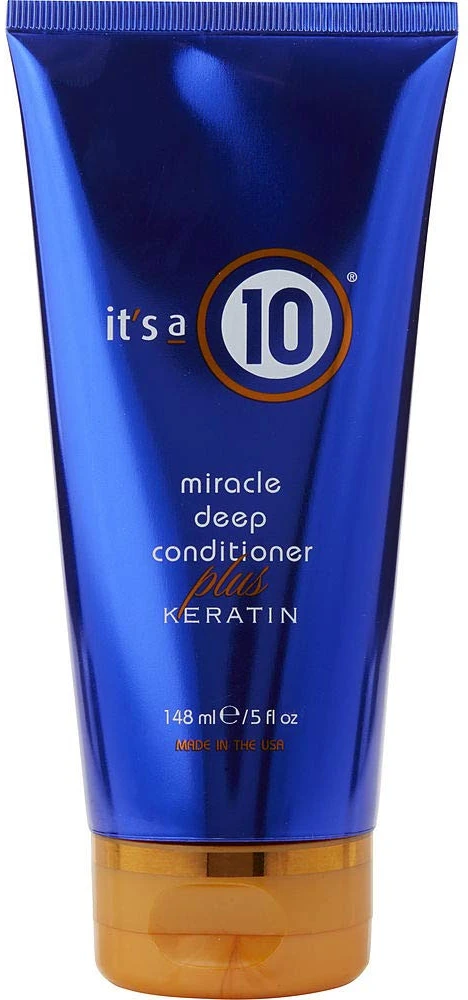 It's a 10, Miracle Deep Plus Keratin, Hair Conditioner, Minkštinantis ir glotninantis, 148 ml
