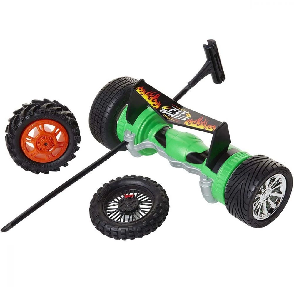 Jakks Pacific, 4 padangos + turbo paleidimo mechanizmas, Jakks Pacific, smagračiai ratai, žalia, berniukams, 8+ metai