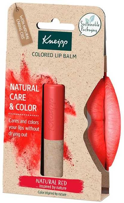 "Kneipp" spalvotas lūpų balzamas "Natural Raudona" 3,5g