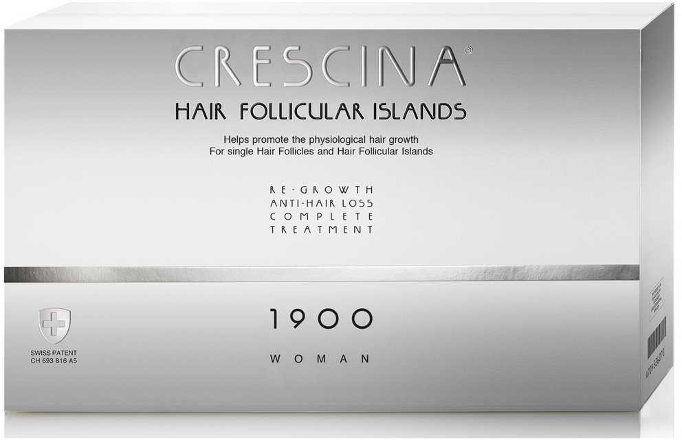 Labo Crescina Follicular Islands 1900 For Growth Stimulation Ampoules Treatment Serum For Scalp For Women 10 +10 vnt.