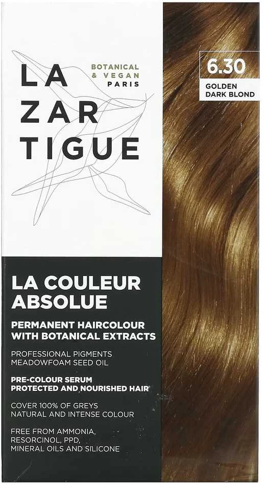 Lazartigue La Couleur Absolue Permanent Hair Dye 6.30 Golden Dark Blond, 143 ml