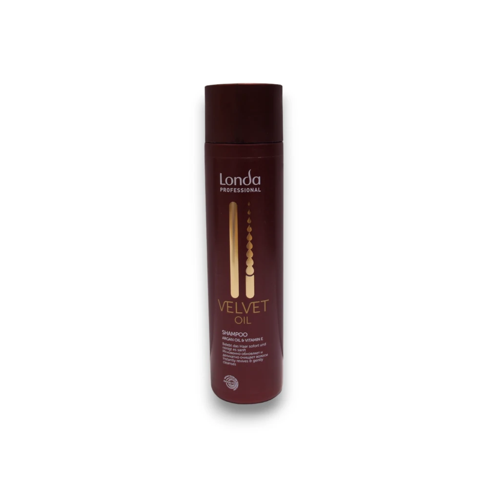Londa Professional Velvet Oil Argan Oil & Vitamin E plaukų šampūnas atstatančiam plaukams, 250 ml