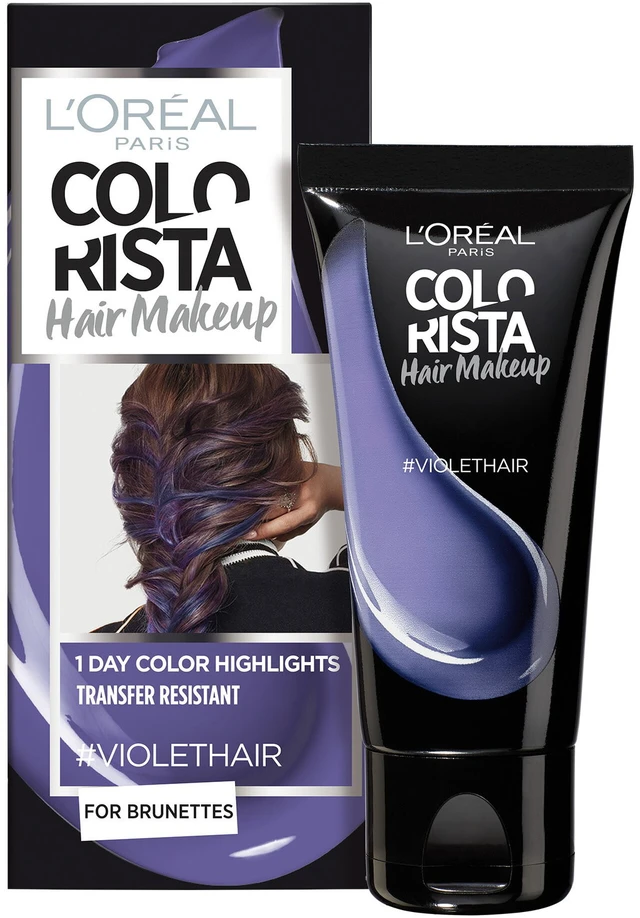 L'Oreal Paris Colorista plaukų makiažo pusiau ilgalaikiai plaukų dažai #VIOLETHAIR, 30 ml