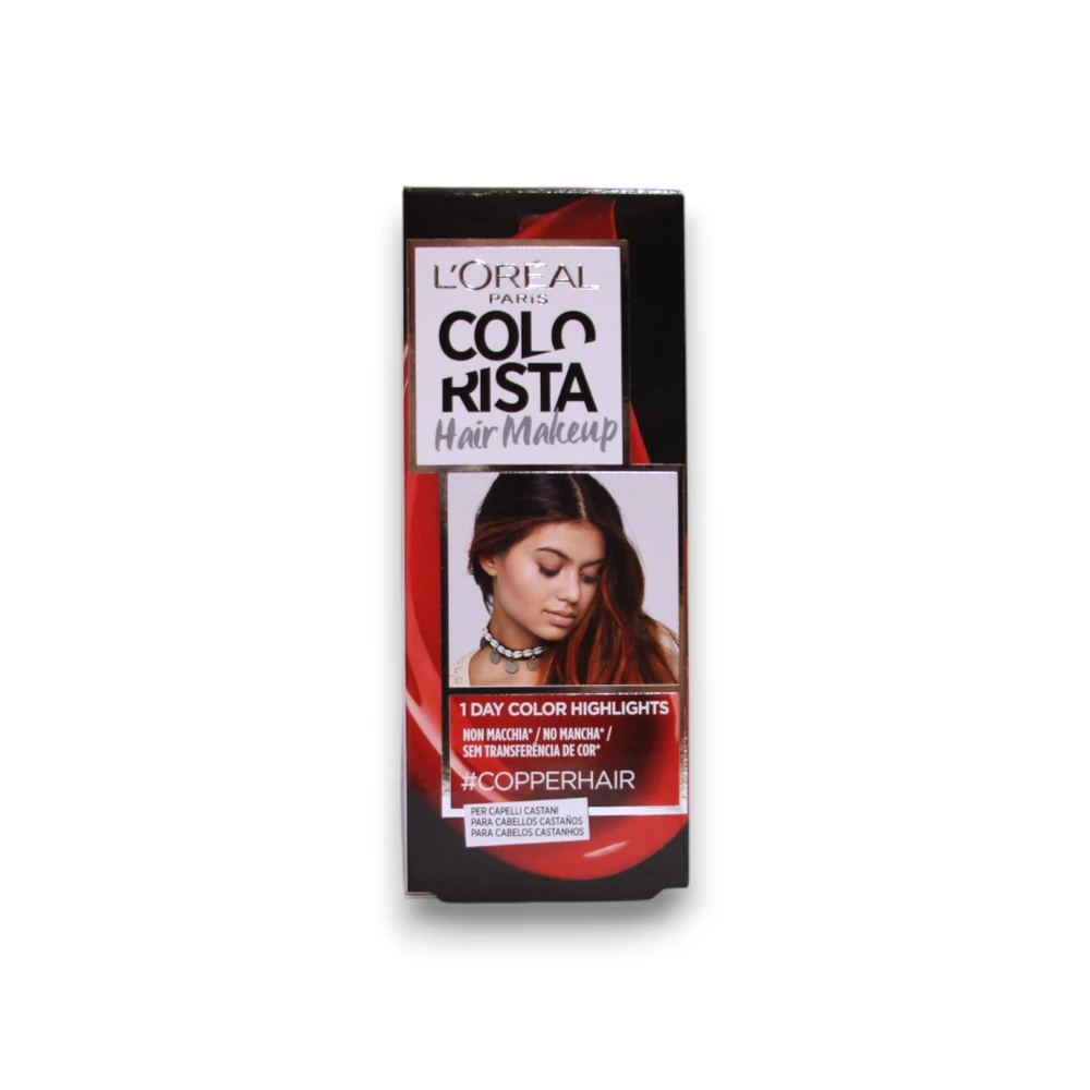 L'Oreal Paris Colorista plaukų makiažo pusiau ilgalaikiai plaukų dažai #COPPERHAIR, 30 ml