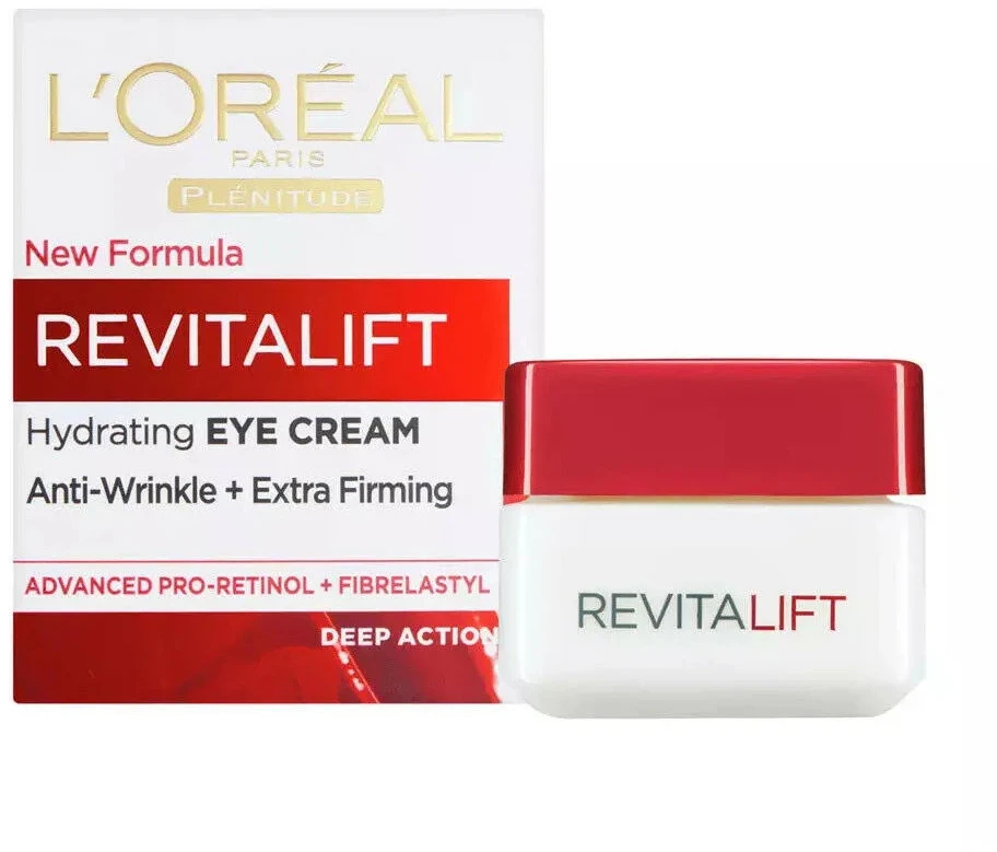 L'Oreal Paris Revitalift Hydrating Paakių kremas, 15 ml