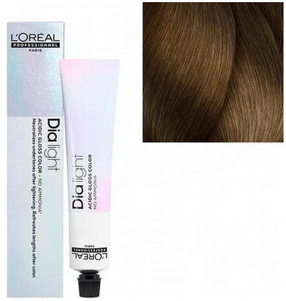 L'Oreal Professionnel Dia Light ilgalaikiai plaukų dažai be amoniako 7,13, 50 ml