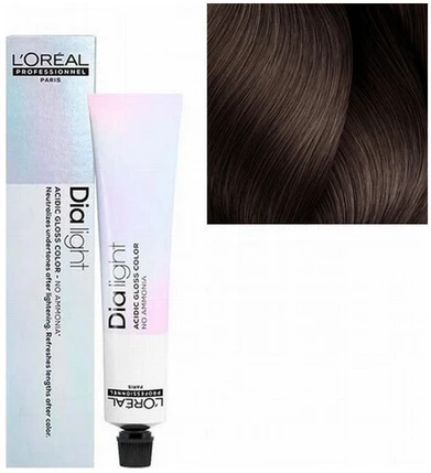 L'Oreal Professionnel Dia Light ilgalaikiai plaukų dažai be amoniako 7,12, 50 ml