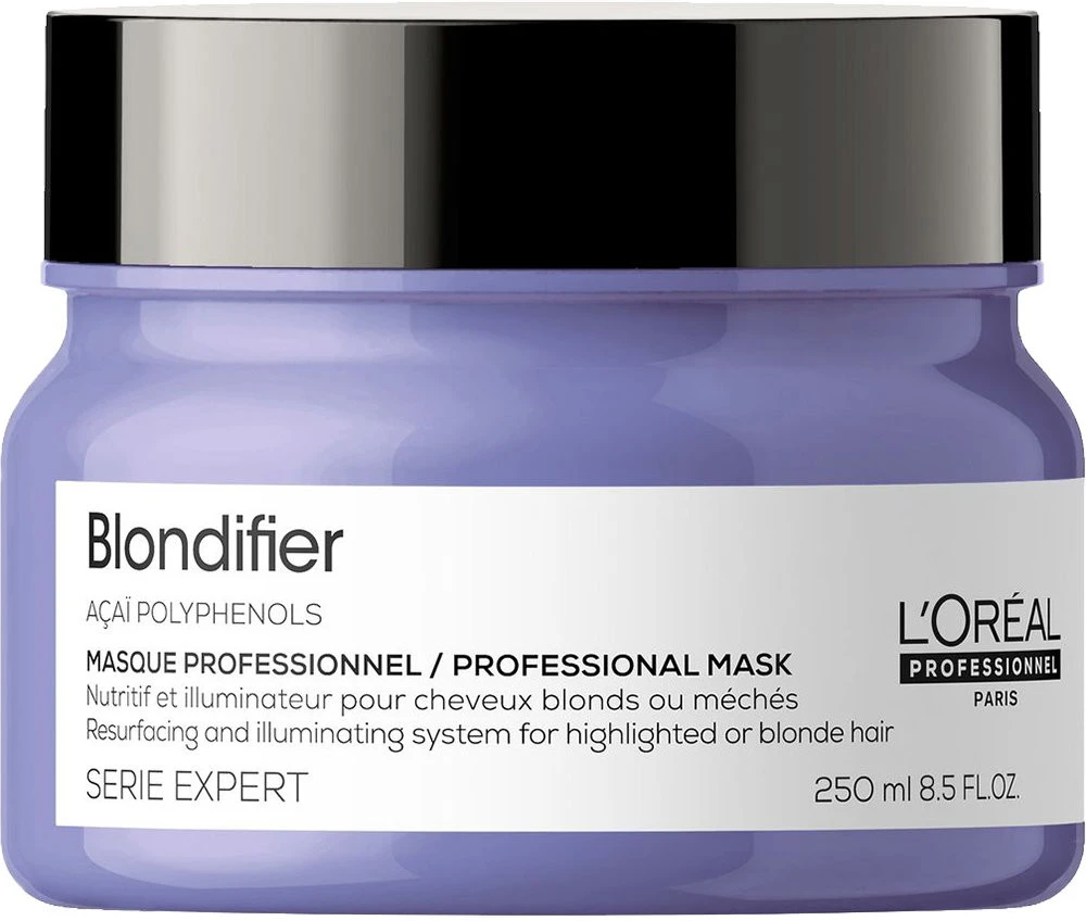 L'Oreal Professionnel Serie Expert Blondifier Acai Polyphenols plaukų kaukė, atkurianti ir skaistinanti odą, 250 ml