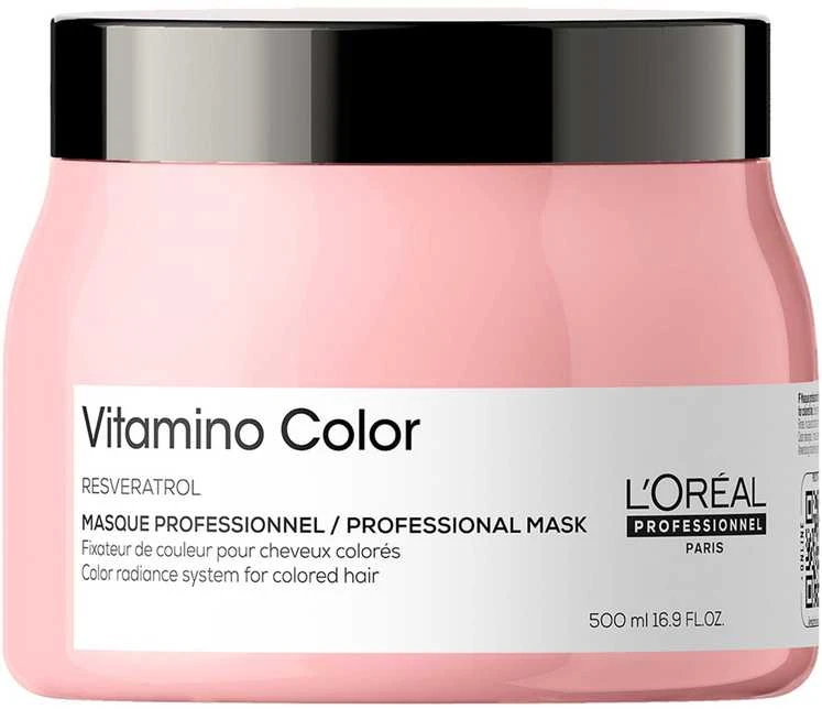 L'Oreal Professionnel Serie Expert Vitamino Color Resveratrol Hair Treatment Kremas Kaukė For Spalvą išsaugantis, 500 ml