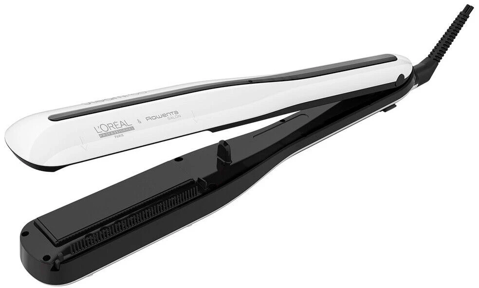 „L'Oreal Professionnel SteamPod“ elektrinis mini garinis plaukų tiesintuvas, juodas/baltas