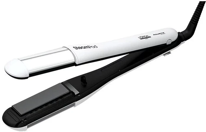 „L'Oreal Professionnel SteamPod“ elektrinis mini garinis plaukų tiesintuvas, juodas/baltas