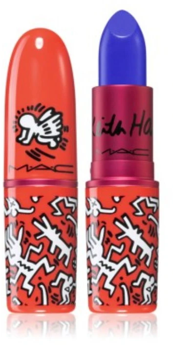 MAC Viva Glam X Keith Haring Longwear Kreminis Lipstick Canal Mėlyna, 3 g