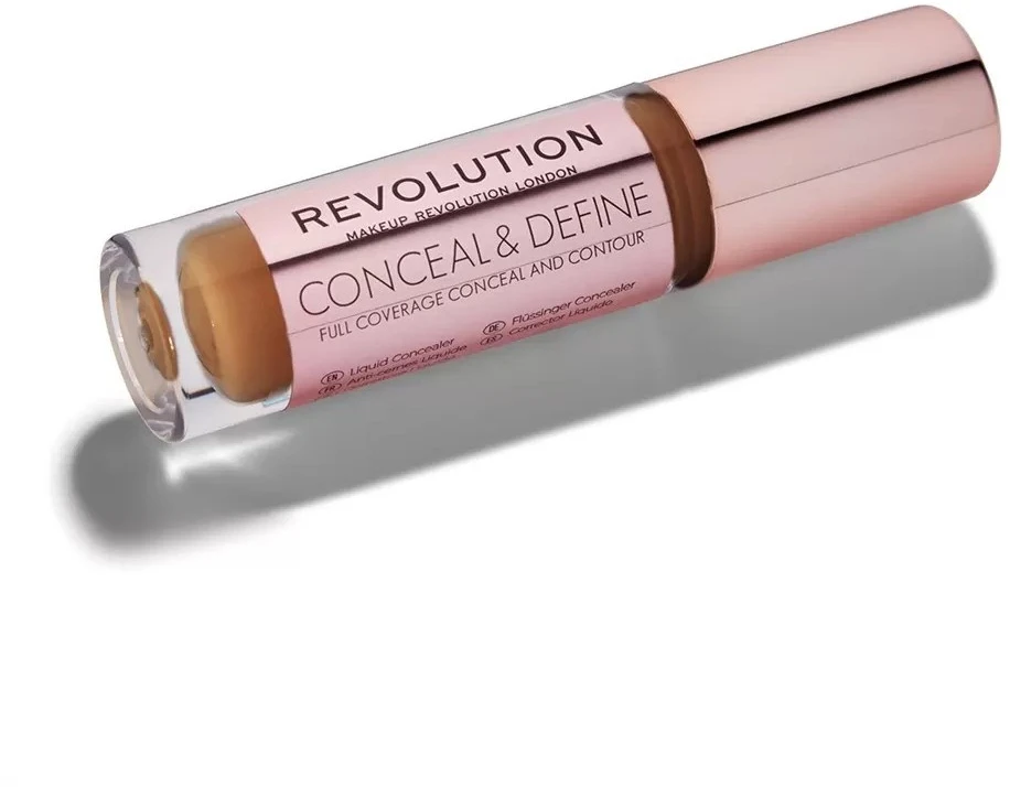 Makeup Revolution Conceal & Define korekcinis skystas makiažo pagrindas C 14, 4 g