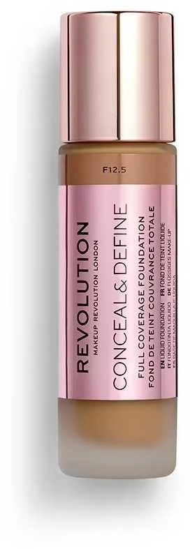 „Makeup Revolution Conceal & Define“ makiažo pagrindas be aliejaus „Kreminis“ F 12,5, 23 ml