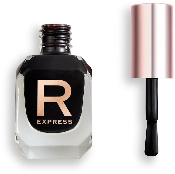 Makeup Revolution Express Nagų lakas Midnight Juodas, 10 ml
