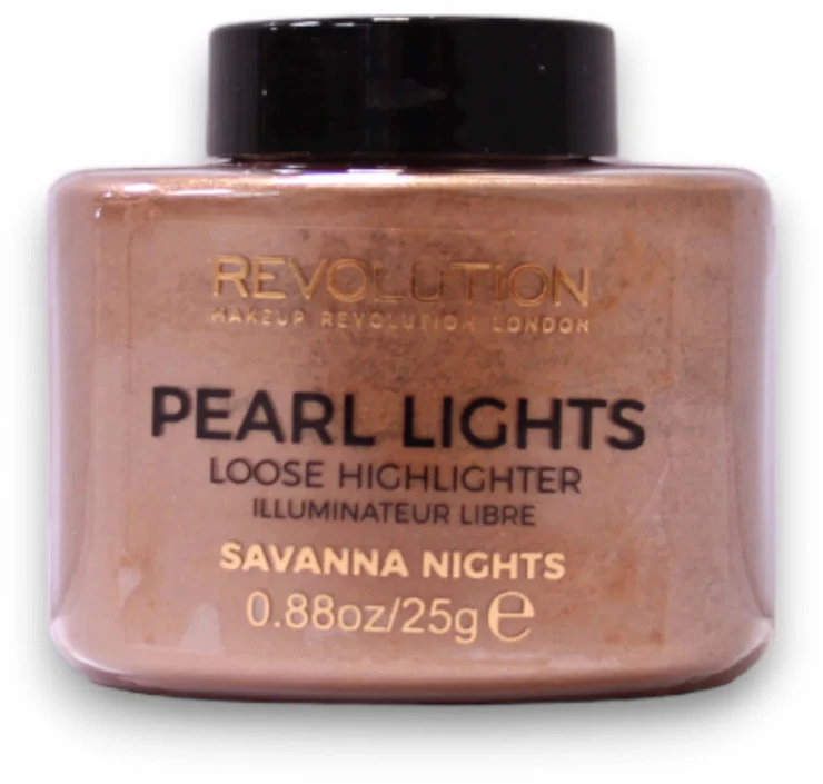„Makeup Revolution Pearl Lights“ birūs šviesą atspindintys milteliai, „Savannah Nights“, 25 g
