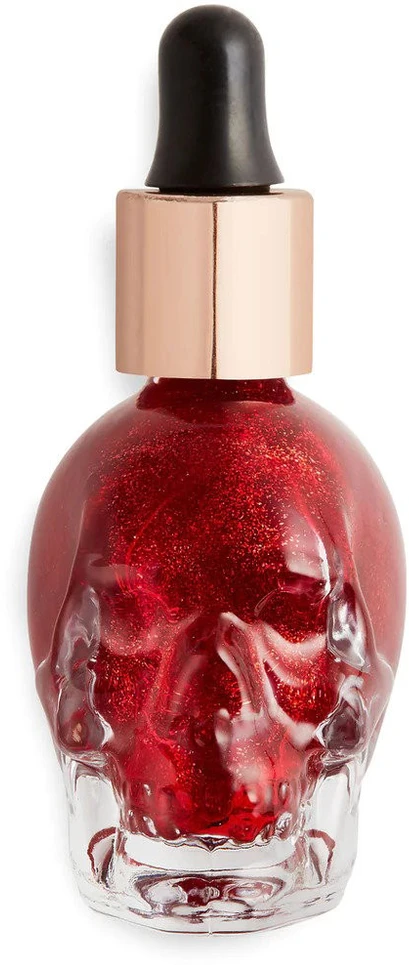 „Makeup Revolution Skull Edition“ skystas šviestuvas „Crature Blood of My Enemies“, 13 ml