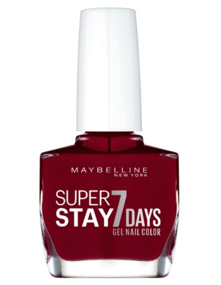 Maybelline Forever Strong Super Stay 7 Days Top Coat viršutinis lakas Nagų lakas Nr. 265 Divine Wine, 10 ml