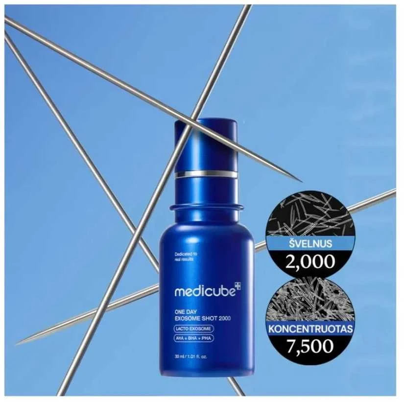 Medicube - One Day Exosome Shot Pore Ampoule 2000 - Revitalizing Serum with Microneedles - Veido serumas, 30 ml